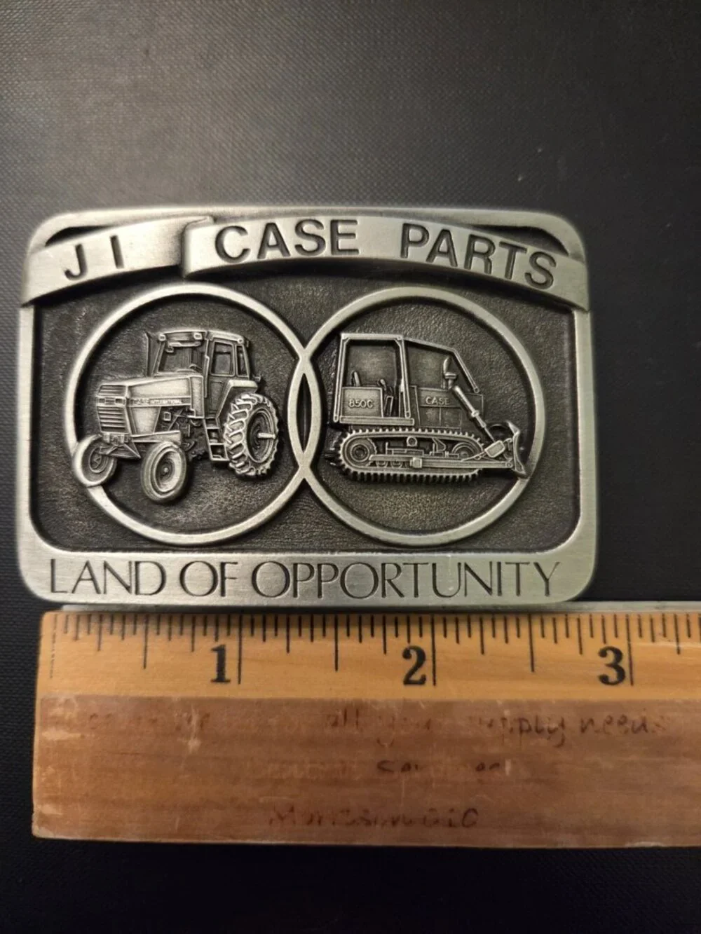 Vintage New Pewter JI Case Parts Land Of Opportunity Trade Fair 1986‎